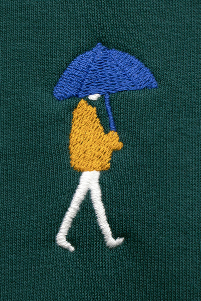 Stitched Umbrella Glazed Green