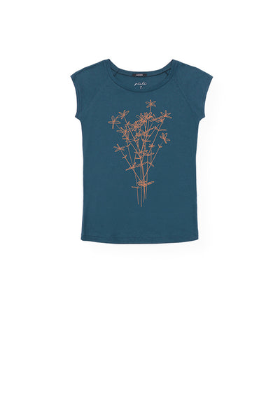 Wildflower Bouquet Denim Blue