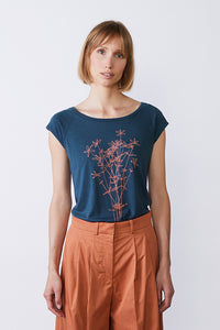 Wildflower Bouquet Denim Blue