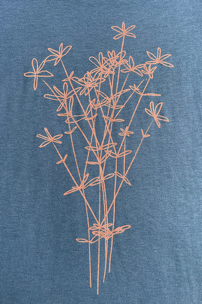 Wildflower Bouquet Denim Blue