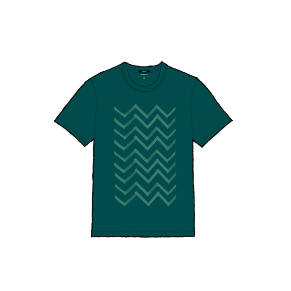 Zigzag Tee Glazed Green