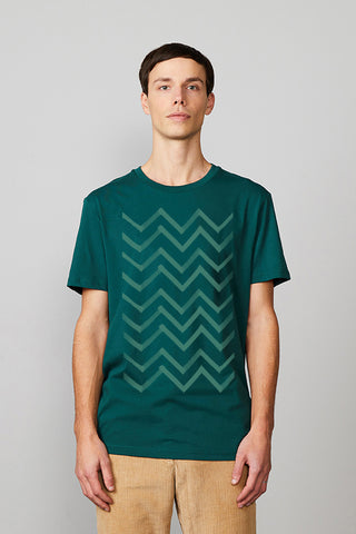 Zigzag Tee Glazed Green
