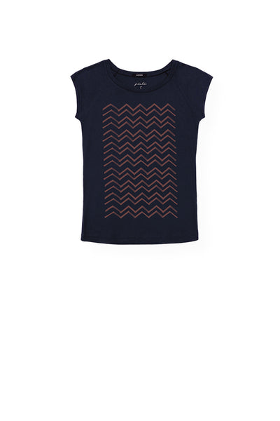 Fine Zigzag Deep Navy