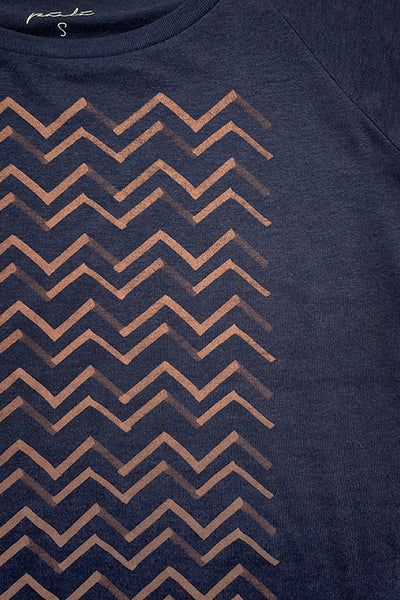 Fine Zigzag Deep Navy