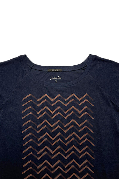 Fine Zigzag Deep Navy