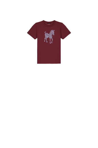 Zebra Foal Burgundy
