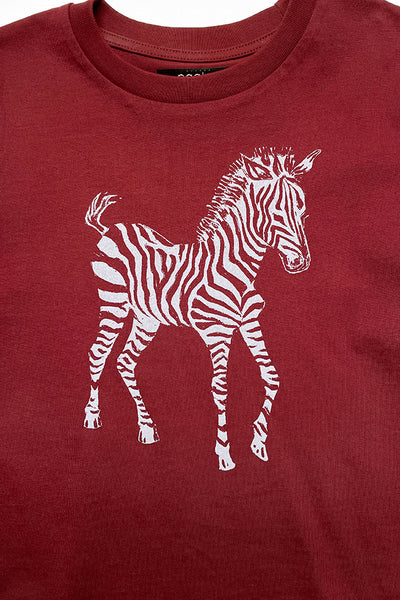Zebra Foal Burgundy