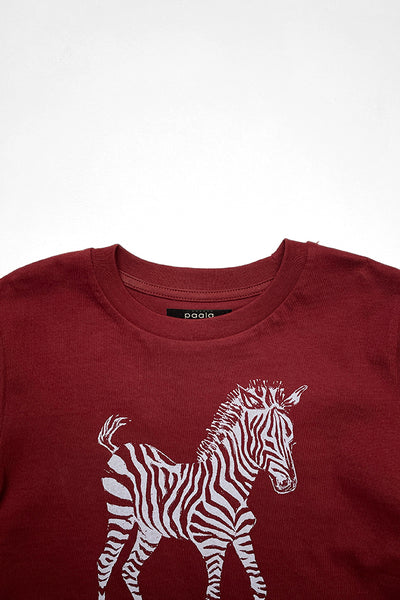 Zebra Foal Burgundy