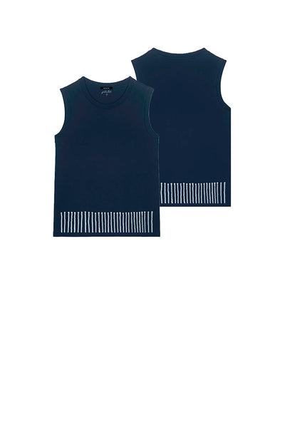 Matchstripe French Navy