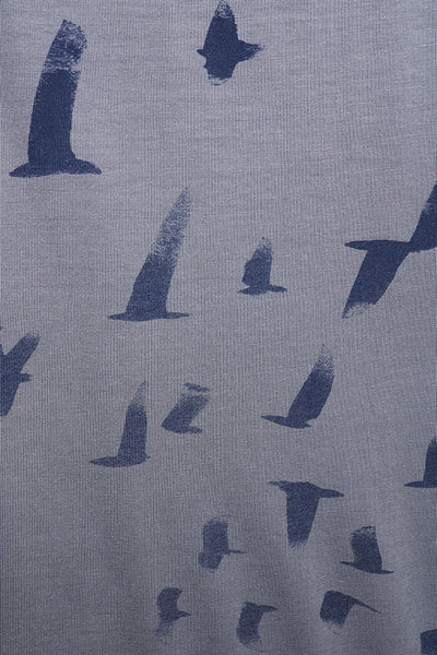 Flying Birds Lilac Grey