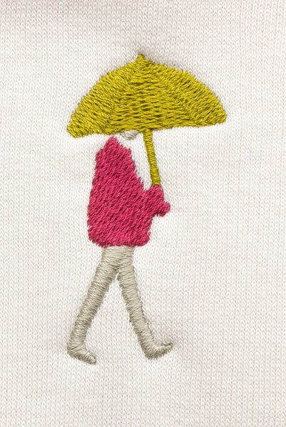 Stitched Umbrella Vintage White