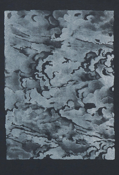 Etching of Clouds India Ink Grey