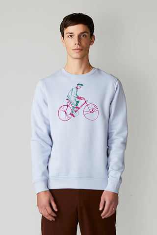 Cycling Grandpa Serene Blue