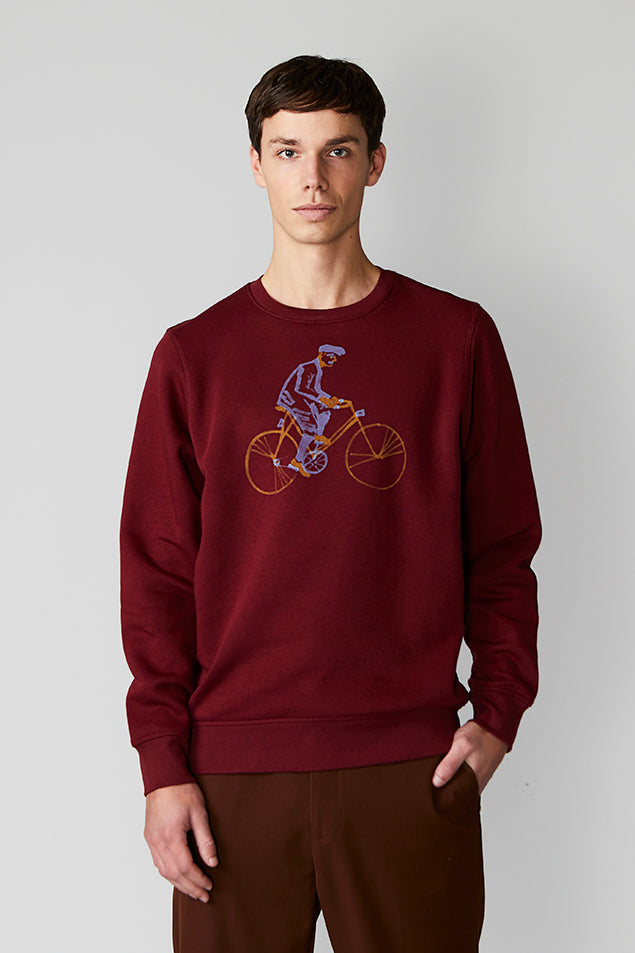 Cycling Grandpa Burgundy