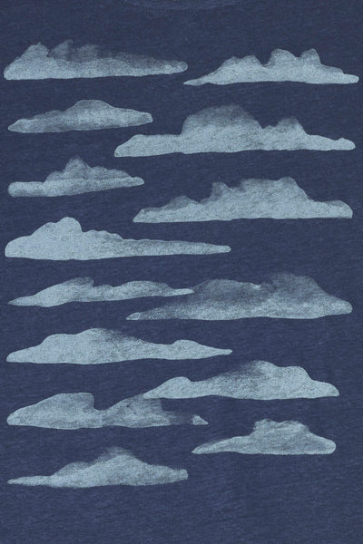 Aqua clouds Scandinavian Blue
